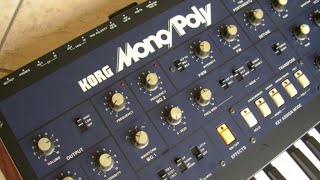 Korg Mono/Poly Vintage Analog Synthesizer (1981) MonoPoly synth sound demo cassette