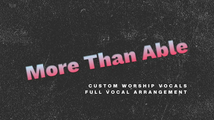 More Than Able - Elevation Worship | Full Vocal Tutorial