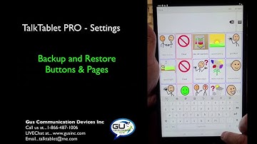 TalkTablet PRO - Backup and Restore Buttons & Pages