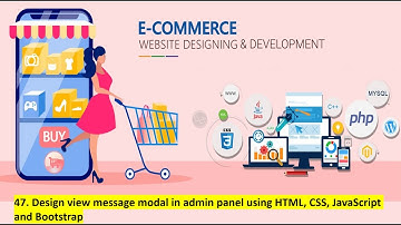 47. Design view message modal in admin panel using HTML, CSS, JavaScript and Bootstrap
