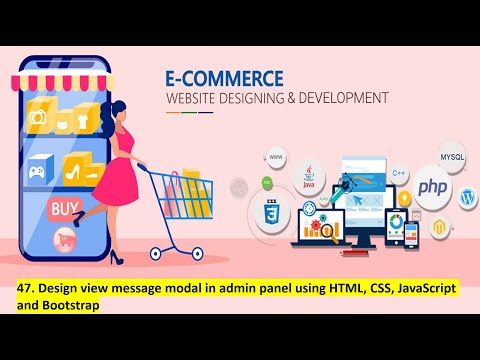 47. Design view message modal in admin panel using HTML, CSS, JavaScript and Bootstrap