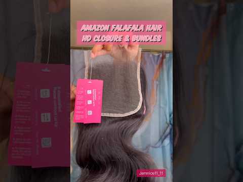AMAZON FALAFALA BODY WAVE HAIR. 5X5 HD CLOSURE 16” & 16,18,&20” BUNDLES. QUICK WEAVE LINK IN BIO