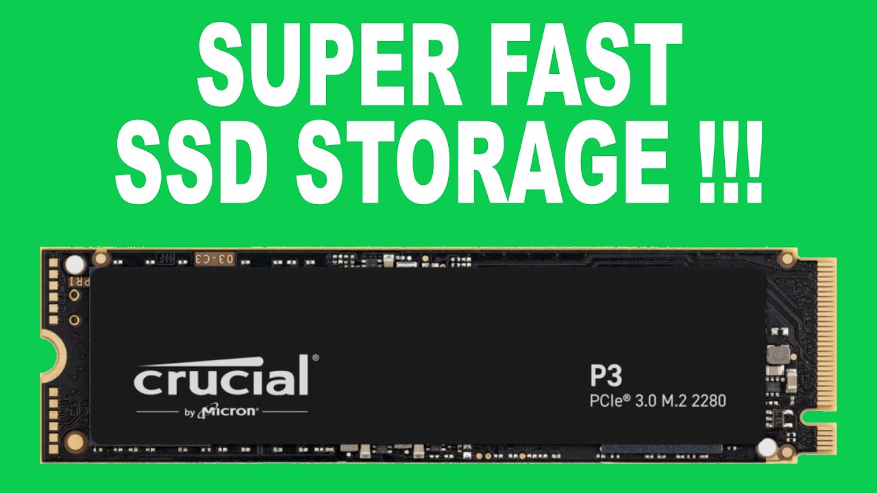 Crucial P3 500GB PCIe 3.0 NVMe M.2 SSD: Unboxing & Speed Test 