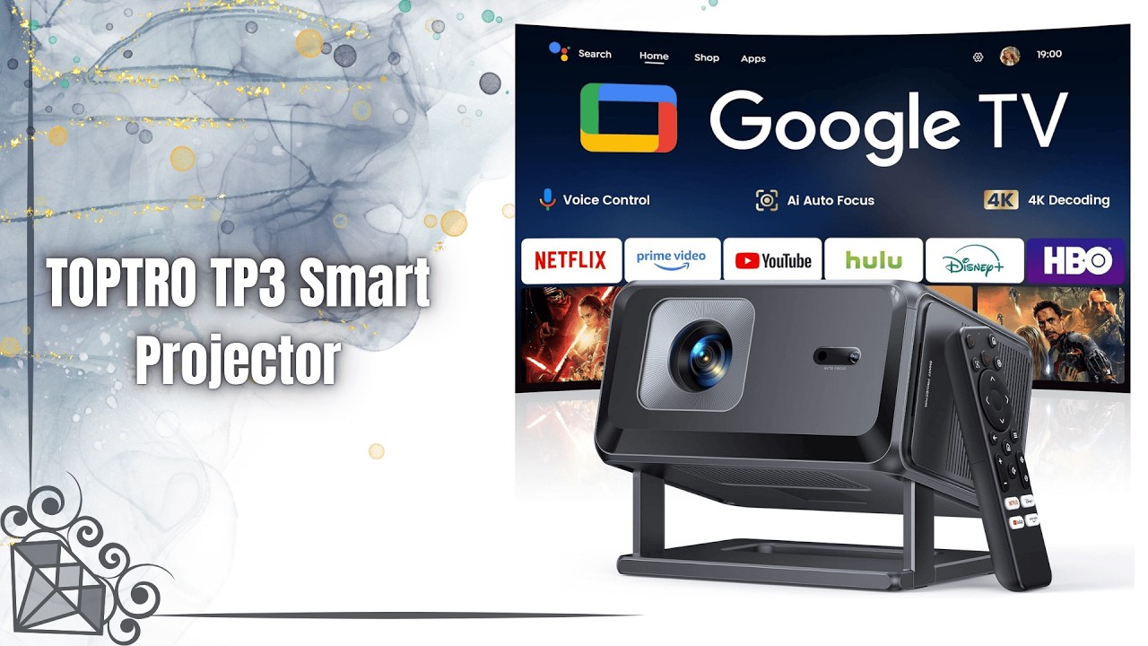 TOPTRO TP3 Smart Projector Review | Google TV Built-In Mini 4K