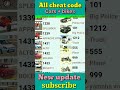 All cheat code for indian bikes and cars games  new update cheat codes