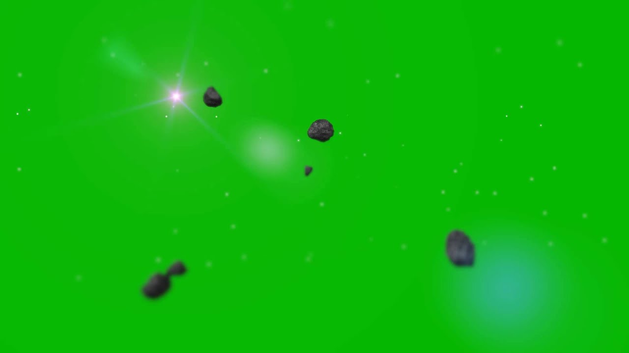 Asteroids in Outer Space - Green Screen Animation Footage - YouTube