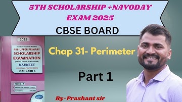 Chap 31 - Perimeter of rectangle, Square, Triangle,Polygoan| 5th std scholarship |Navodaya | CBSE