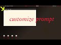 customize a terminal prompt in puppylinux
