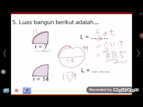 Luas 6 D Seperempat Lingkaran Cepat Matematika Sd Youtube