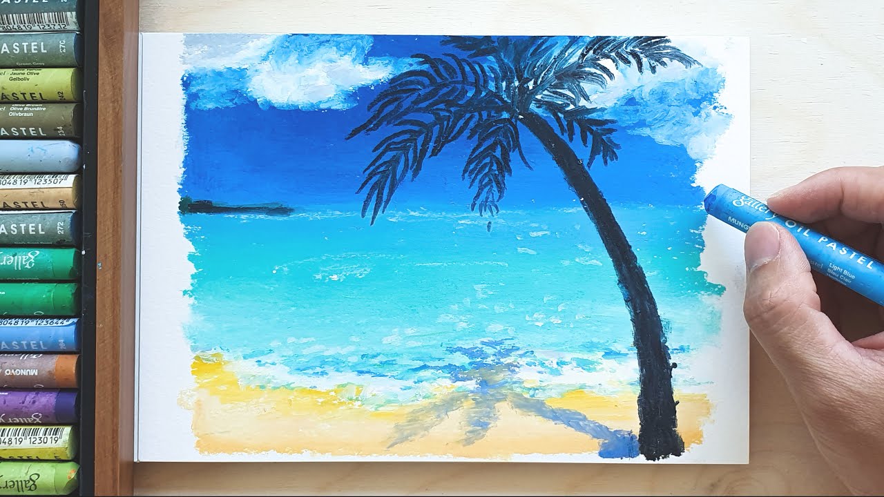 easy-oil-pastel-2-how-to-draw-beach-youtube