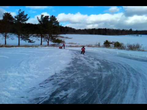 Adam Kappauf (6) Ice Riding at Livermore farm pond