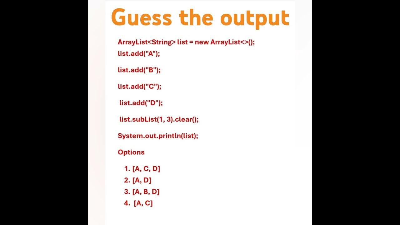 Daily Java interview questions | Guess the output #java #shorts # ...