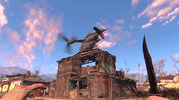 Fallout 4 Sanctuary Attacking a Vertibird