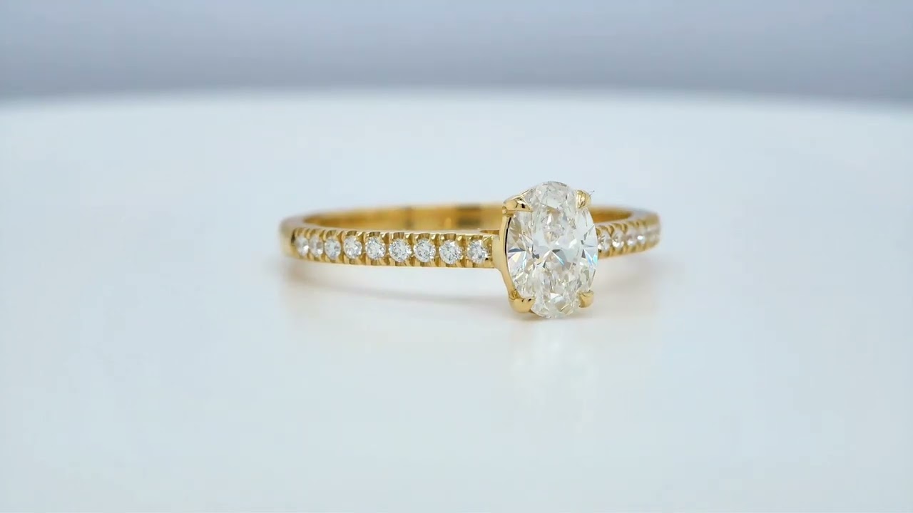Inspirez-Vous - Nouvelle Collection De Bijoux En Diamant 2025 39 - Orogem Jewelers 0.50 Ct Oval Diamond Engagement Ring D Vs1 Gia – Pave Band In 18K Yellow Gold - Orogem Jewelers
