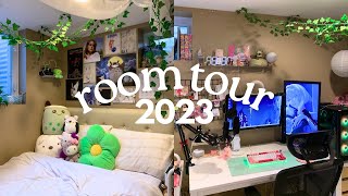 room tour ☁️ aesthetic gaming setup, manga collection, pinterest-inspired