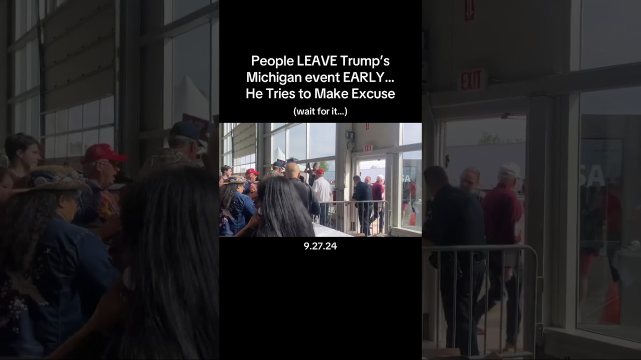 YIKES!! People LEAVE Trump’s Rally Early in Michigan…He FREAKS!