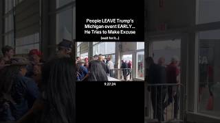 YIKES!! People LEAVE Trump’s Rally Early in Michigan…He FREAKS!