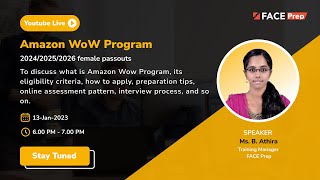 Amazon WoW Program - 2024/2025/2026 female passouts | FACE Prep Placement Training Webinar #2 screenshot 4