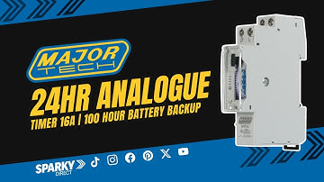 Major Tech MTD2 | 24-uurs analoge timer 16A | 100 uur back-up