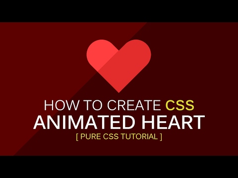 How to create animated css heart -  css quick shape tutorial - Latest Css Animation Effects 2017