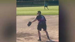 Tyler Rice at bat and 1st base