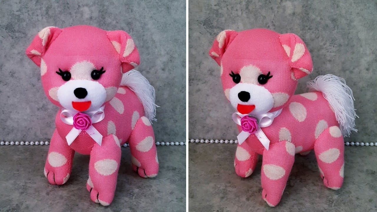 😍Отличная игрушка/🧦Как сделать милую собачку из носка/👌Легко и практично