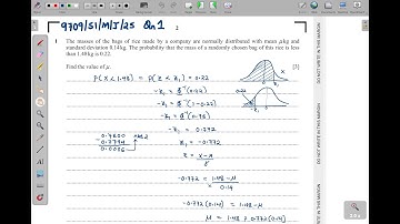 9709/51/M/J/25 - MATHEMATICS PROBABILITY & STATISTICS  PAPER 51 MAY/JUNE 2025 PART 1 (QNs 1 - 3)