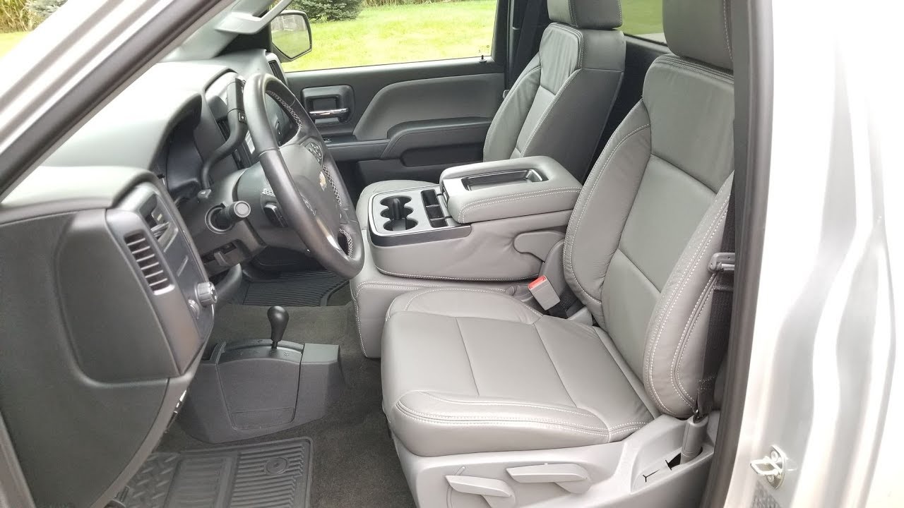 2018 Silverado New Leather Upholstery Install Cloth Work Truck