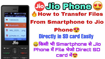 JioPhone | How to transfer files directly in Jio phone Sd Card easily, Send files with Bluetooth