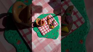 Paint with me, functional art by Elle 🍉🧺 #relaxingart #paintwithme #clayart #picnic