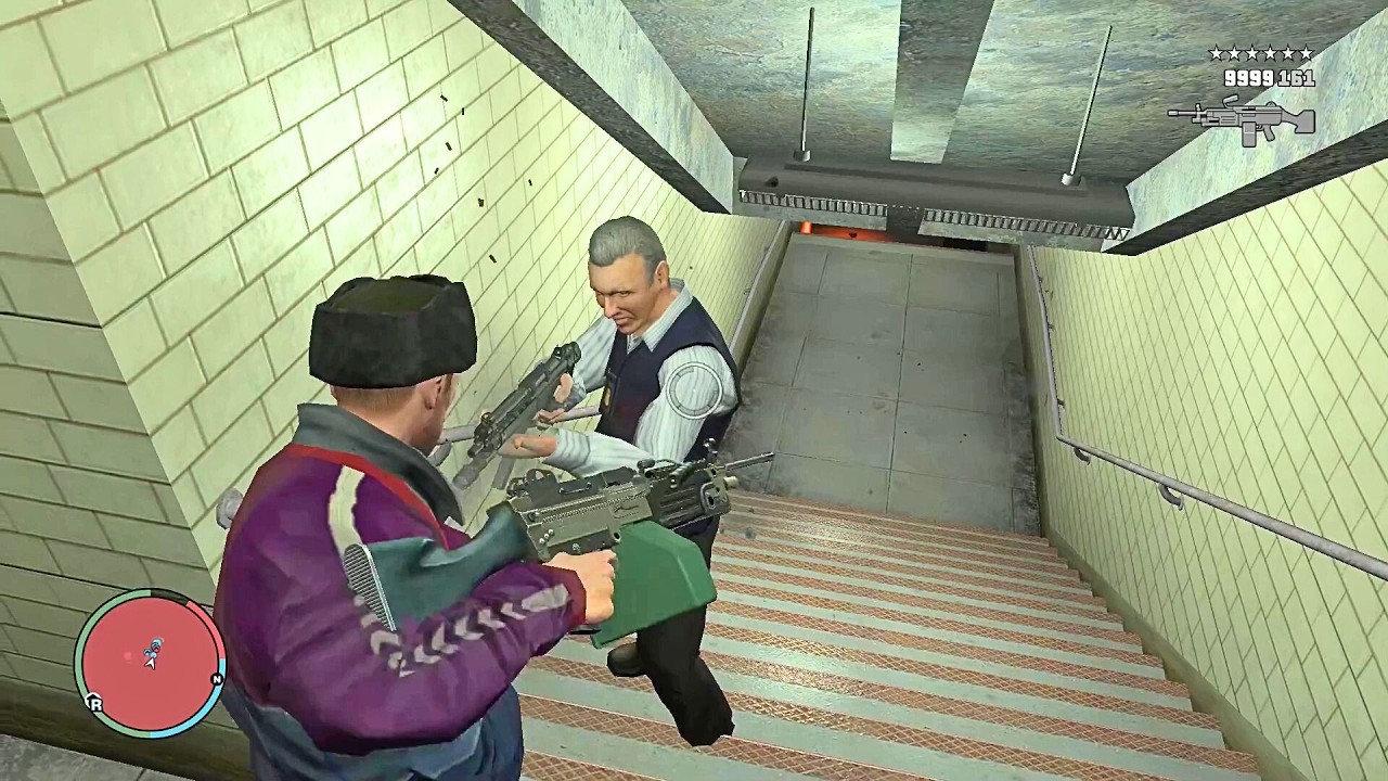 GTA 4 - WEST PARK STATION SHOOTOUT &  SHOOTOUT WITH SWAT + SIX STARS