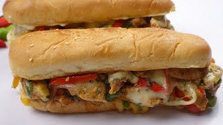 Chicken Fajita Sandwich/Burger,Quick And Easy Recipe By Recipes Of The World