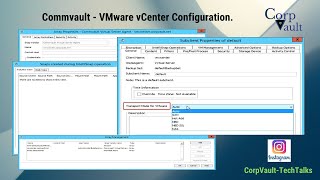 Commvault - VMware vCenter Backup Configuration (Part 02) For Beginners