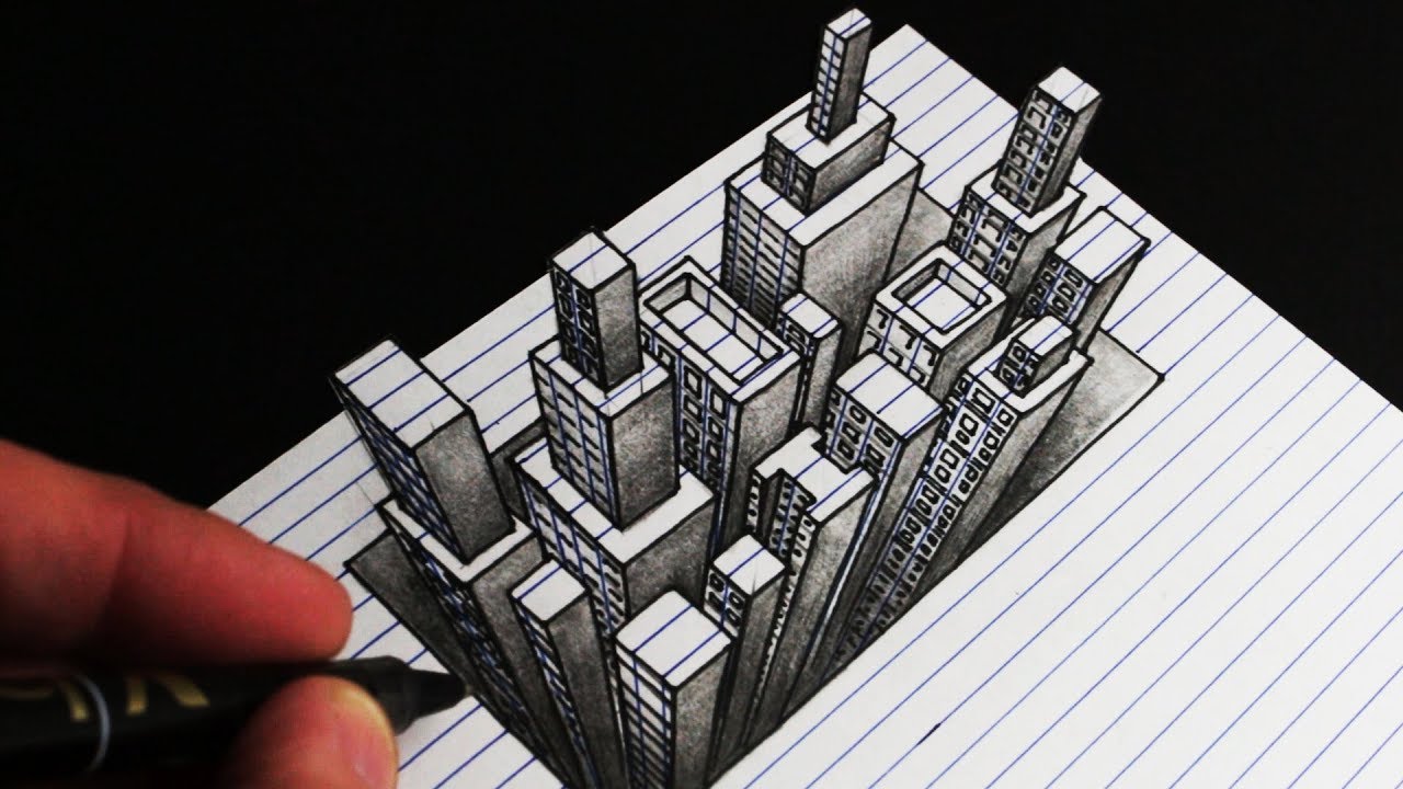 how to draw 3d art with pencil