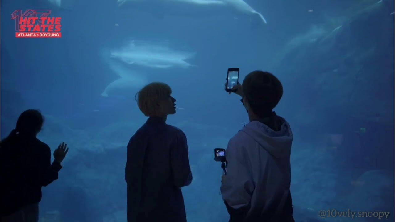 when DOYOUNG x JUNGWOO looked amazed at the aquarium in ATLANTA! 🐰🐶