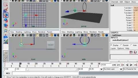 Autodesk Maya 2009 - Bouncing Ball (Part 3 of 8)