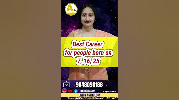 🔮Best Career for DOB 7, 16, 25 | #shorts #short #astrology #numerology #trending #viral #ytshorts