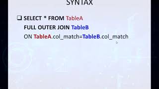 #16 FULL OUTER JOIN  (SQL AF SOMALI) DATABASE MANAGEMENT SYSTEM