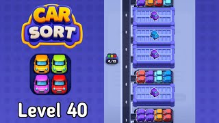 Car Sort Level 40 Answer | Car Sort: Color Puzzle Level 40 Walkthrough Solution 