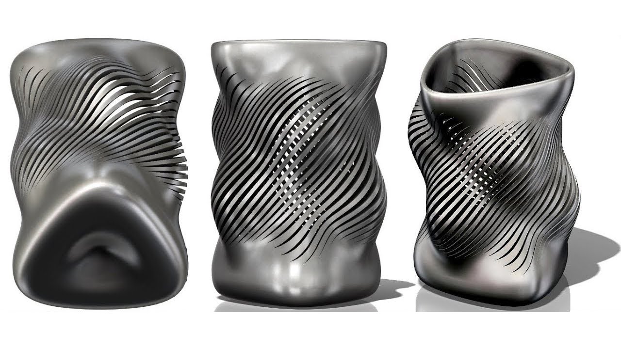 Striped Vase | Advanced SolidWorks 3D Modeling Tutorial