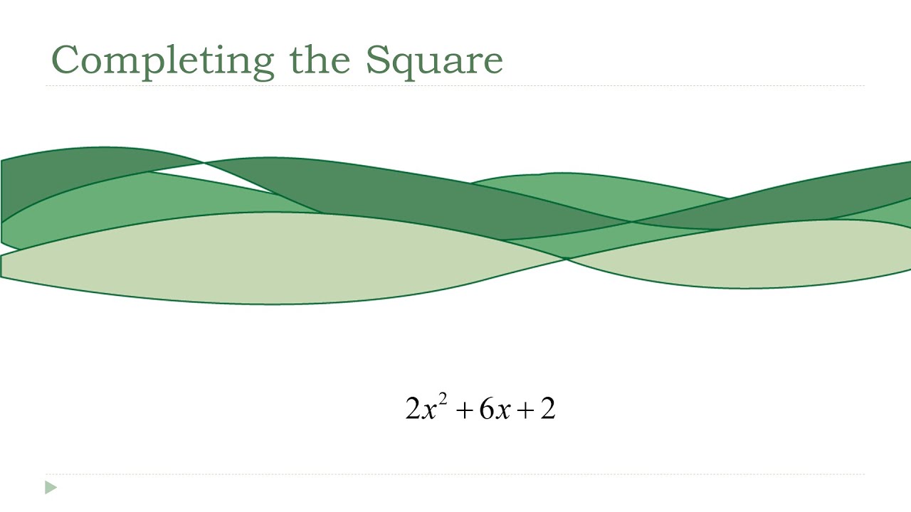 Completing The Square