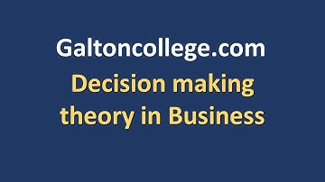 Decision Making Theory in Business