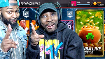 POT OF GOLD PACK OPENING ft AiiRxJONES! NBA Live Mobile 16 Gameplay Ep. 87