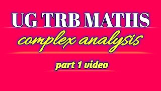ug trb complex analysis part 1 Profile