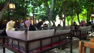 Restaurant in Tomb of Hafez, Aramgah e Hafez, Shiraz Iran