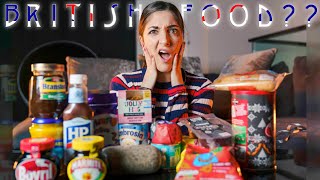American Tries British Food For The First Time!