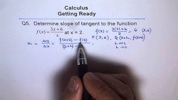 Tangent Equation on Rational Function Q5