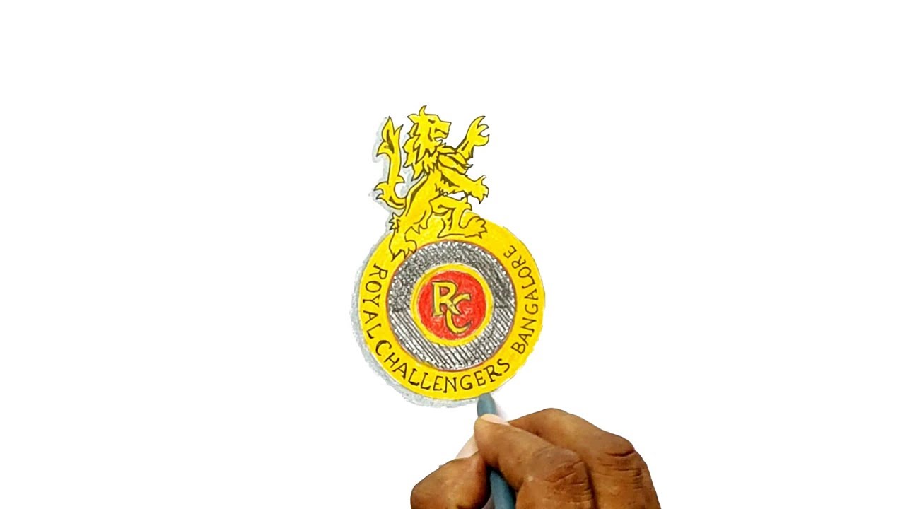 How to draw the Royal Challengers Logo - IPL Team Series
