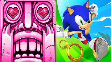 Temple Run 2 Blazing Sands VS Sonic Dash Android iPad iOS Gameplay HD