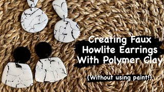 видео: Создание сережек из искусственного говлита из полимерной глины без использования краски! /урок / ... картинка: Создание сережек из искусственного говлита из полимерной глины без использования краски! /урок / ...